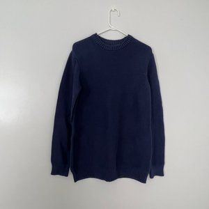 Pact Crewneck Navy Knit Sweater Mens Size Medium
